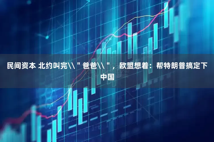 民间资本 北约叫完\＂爸爸\＂，欧盟想着：帮特朗普搞定下中国