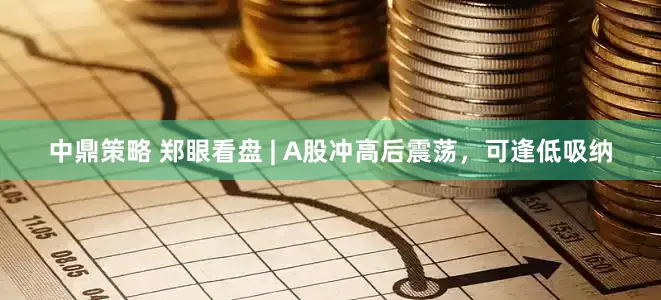 中鼎策略 郑眼看盘 | A股冲高后震荡，可逢低吸纳
